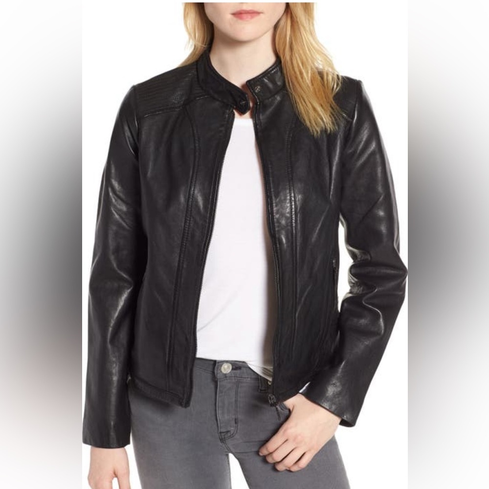 Bernardo Black XL Leather Jacket gently worn